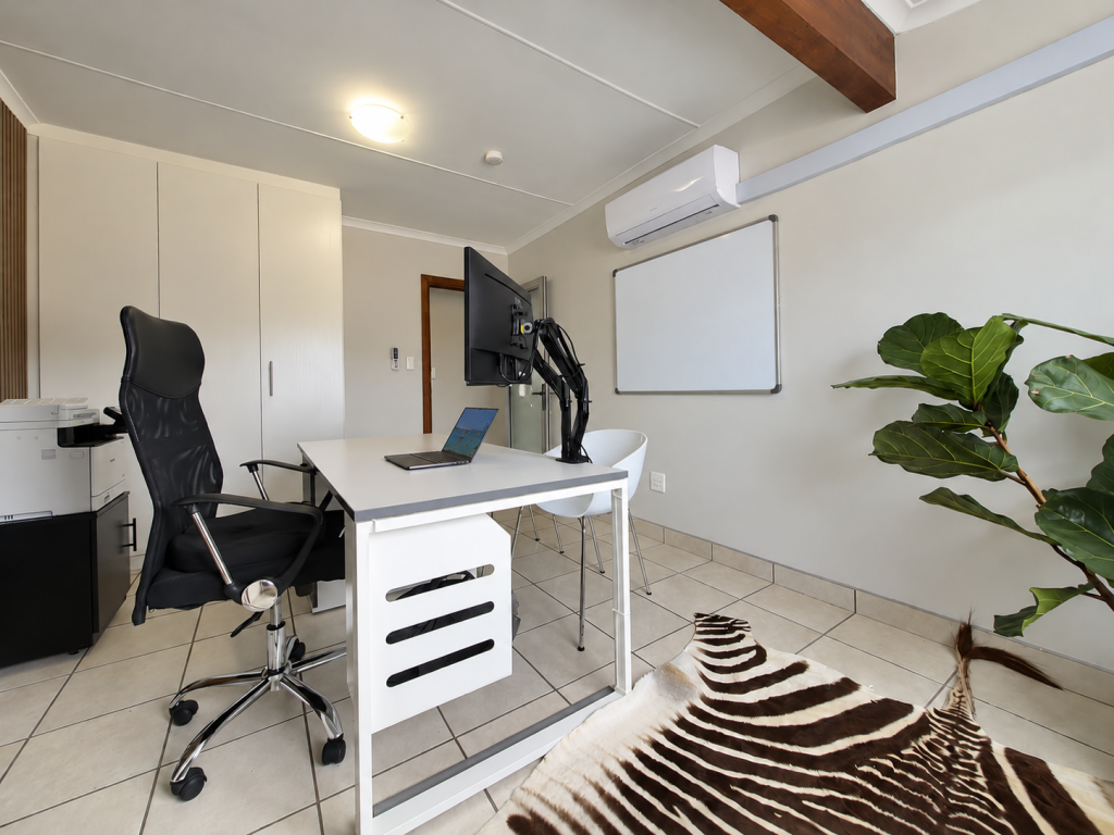Minimalist Office with Blank Whiteboard