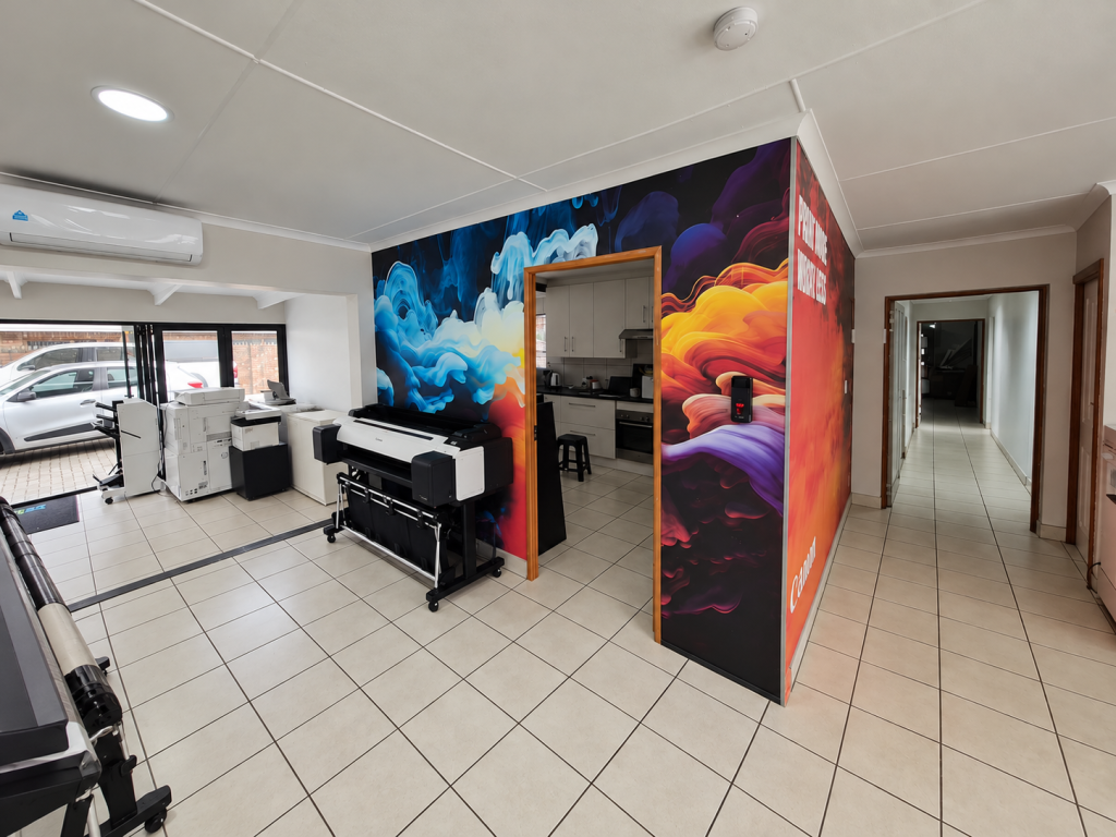 Tidy Modern Print Shop Interior